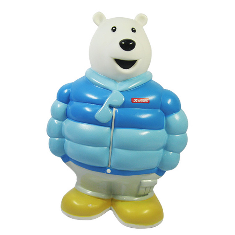 特步北極熊錢罐正面