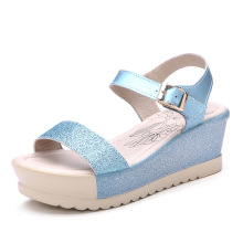 夏季女高跟鞋 原單增高甜美***涼鞋女 新款潮坡跟防水臺女涼鞋