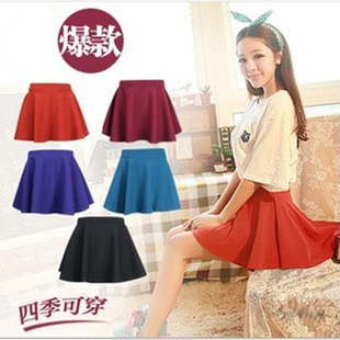 春夏款韓版篷篷 大擺太陽裙 百褶裙 女裝短裙 女半身裙廠家批發